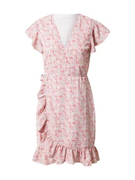 Letní šaty pastelová modrá / korálová / světle růžová / bílá