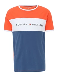 T-Shirt blau / koralle / schwarz / weiß