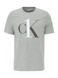 Schlafshirt anthrazit / graumeliert / weiß