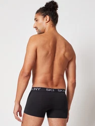 Skiny Boxershorts Retro Pants Herren Cotton Multipack Retro Boxer (2-St) dunkelgrau/schwarz/wei