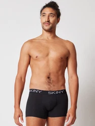 Skiny Boxershorts Retro Pants Herren Cotton Multipack Retro Boxer (2-St) dunkelgrau/schwarz/wei