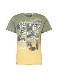 T-Shirt navy / oliv / hellorange / weiß