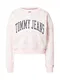 Tommy Jeans Mikina  marine modrá / světle růžová / bílá