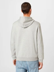 GAP Sweatshirt Hoodie Logo Fleece hellgrau/schwarz