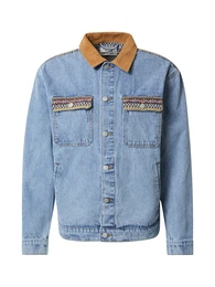 Jacke 'Enzo' blue denim / cognac / limone / weinrot / schwarz