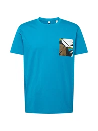 Shirt himmelblau / grn / schwarz / wei