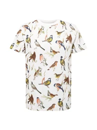 DEDICATED. T-Shirt ''''Stockholm Autumn Birds'''' wei / mischfarben