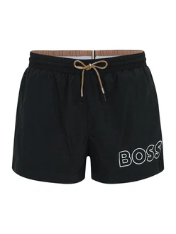 BOSS Badeshorts 'Mooneye' schwarz/weiß