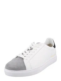 Sneaker wei / dunkelgrau / schwarz