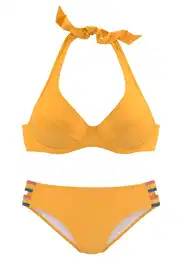 Bikiny tmavě modrá / žlutá / červená / stříbrná