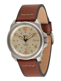 Uhr beige / karamell / silber