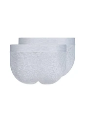 Skiny Slip graumeliert/schwarz