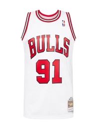 Shirt 'NBA Chicago Bulls Dennis Rodman' feuerrot / schwarz / wei