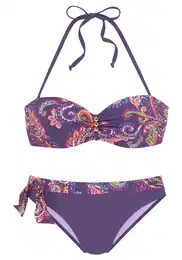 Bikiny tmavě fialová / mix barev