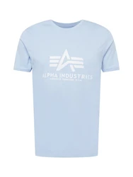 ALPHA INDUSTRIES T-Shirt hellblau/weiß