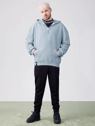ABOUT YOU x Rewinside Sweatshirt 'Elias' hellblau / schwarz / weiß