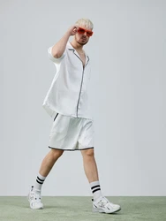 ABOUT YOU x Rewinside Shirt 'Yasin' schwarz/weiß