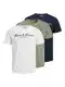 JACK & JONES T-Shirt ''''Berg'''' navy / oliv / wei