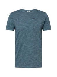 T-Shirt marine / rauchblau / wei