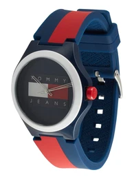 Uhr navy / feuerrot / weiß