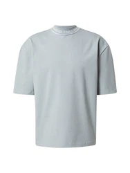 ABOUT YOU x Rewinside T-Shirt 'Cem' hellgrau/weiß