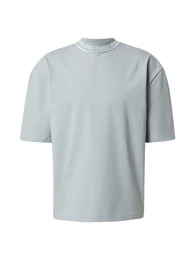 T-Shirt 'Cem' hellgrau / wei