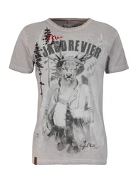 Shirt ''''Eberhard'''' grau / basaltgrau / rot