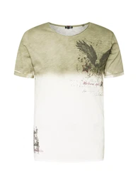 Shirt 'MELROSE HILL' dunkelgrau / khaki / weinrot / weiß