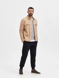 SELECTED HOMME Übergangsjacke 'SLHJackie' beige
