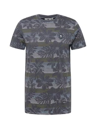 T-Shirt khaki / wei / dunkelblau