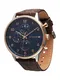 TOMMY HILFIGER Uhr navy / braun / gold