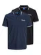 JACK & JONES Poloshirt ''''TONS'''' navy / goldgelb / schwarz / weiß