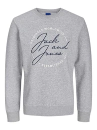Sweatshirt 'JERRY' navy / hellgrau / weiß
