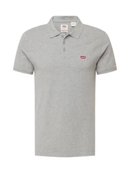 LEVI'S Poloshirt 'Housemark Polo' graumeliert/rot/wei