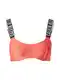 Calvin Klein Swimwear Bikini gornji dio  koraljna / crna / bijela
