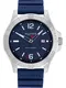 TOMMY HILFIGER Analoguhr dunkelblau / silber