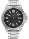 TOMMY HILFIGER Uhr schwarz / silber / wei