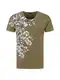 Key Largo T-Shirt 'MAGIC' dunkelgrau / oliv / weiß