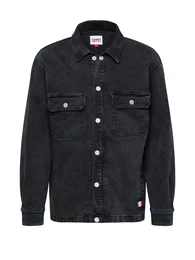 Jacke rot / black denim / wei