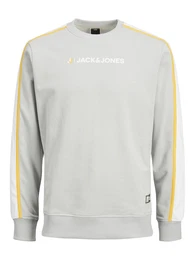 Sweatshirt ''''LOGAN'''' safran / hellgrau / schwarz / weiß