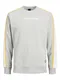 JACK & JONES Sweatshirt ''''LOGAN'''' safran / hellgrau / schwarz / weiß