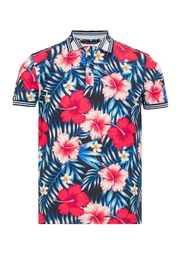 Poloshirt blau / rot