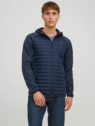 Jack & Jones Blouson Softshell Stepp Jacke mit Kapuze JJEMULTI navy