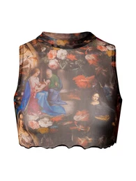 Top 'Renaissance' mix barev / černá