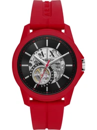 Uhr grau / rot / schwarz