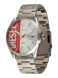 Uhr rot / silber / wei