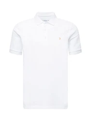 FARAH Poloshirt BLANES gelb/weiß