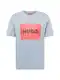 HUGO T-Shirt ''''Dolive'''' rauchblau / blutrot / schwarz