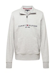 Sweatshirt nachtblau / graumeliert / rot / wei