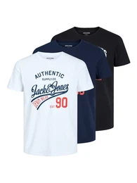 T-Shirt 'Ethan' navy / rot / schwarz / wei